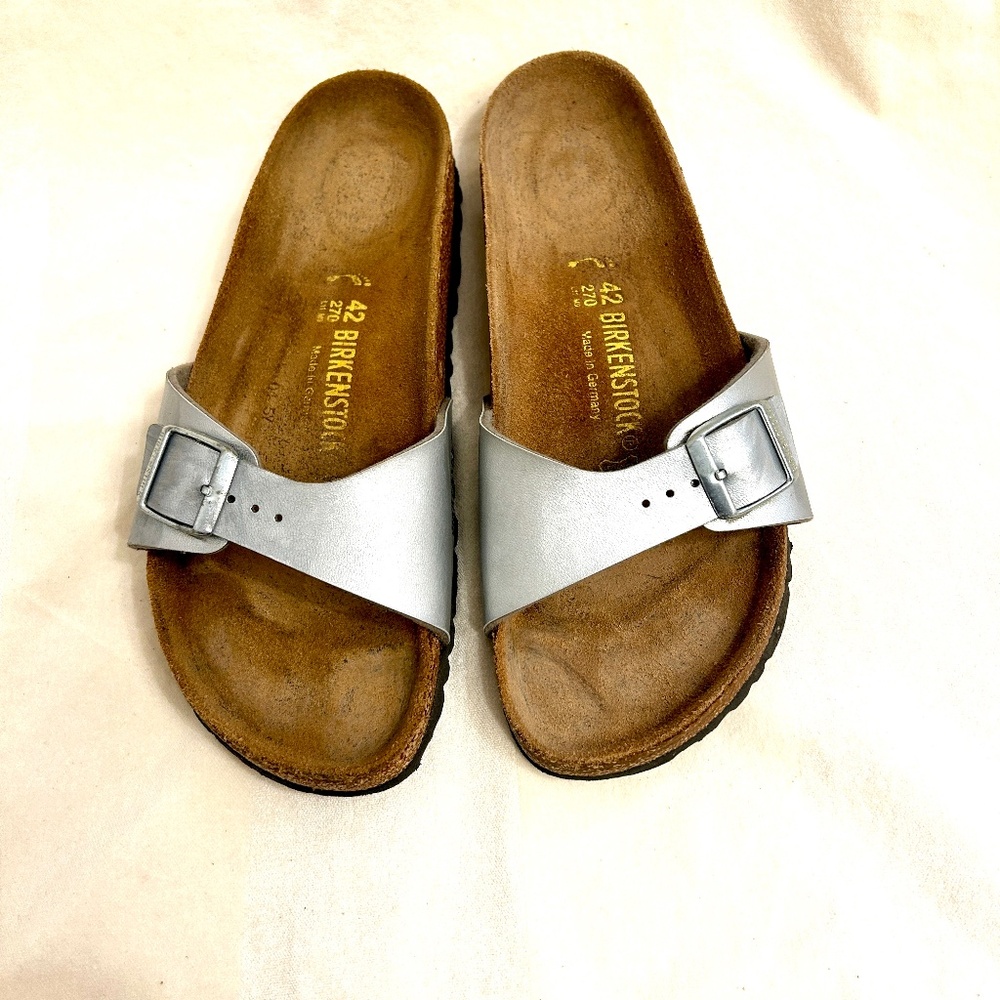 😎🌻- Birkenstock Madrid $ 85 - Size 42/ US 11 - 11.5 Silver # 29